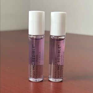 2x7ml INC.redible Roller Baby Lip Gloss CHOOSE YOUR HAPPY High Shine FULL SIZE